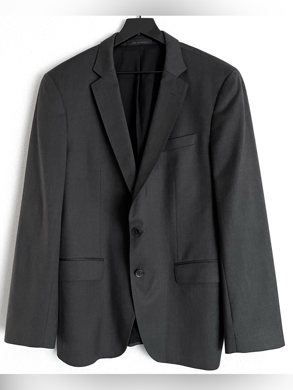 Boss Hugo Boss TRABALDO TOGNA Men’s Charcoal Blazer Size 40R Super 120